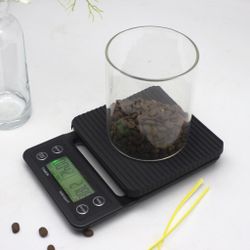 Весы кофейные портативные черные 0,1-3000гр 19*13 см h3 см питание батарейки P.L. Barbossa