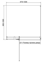 Душевой уголок Экстенза (Extenza) Vincea VSR-4EX901010CLG, 900/1000*1000, брашированное золото, стекло прозрачное