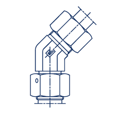 Соединение PN45 DS25 М36х2 (корпус) CAST