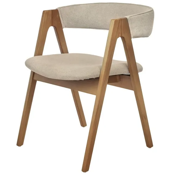 Стул Halston, орех, бежевое букле