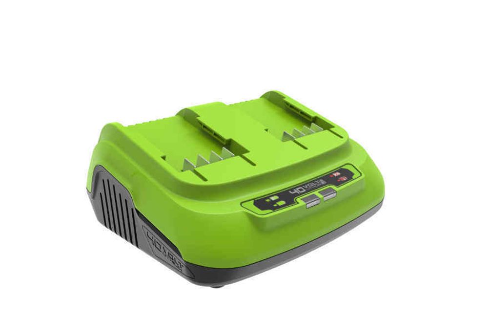 Быстрое зарядное устройство на 2 слота Greenworks G40UC8,2938807 ,40v