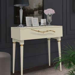 Консоль Арт Колор matte Классик Голд Серый шелк матовый