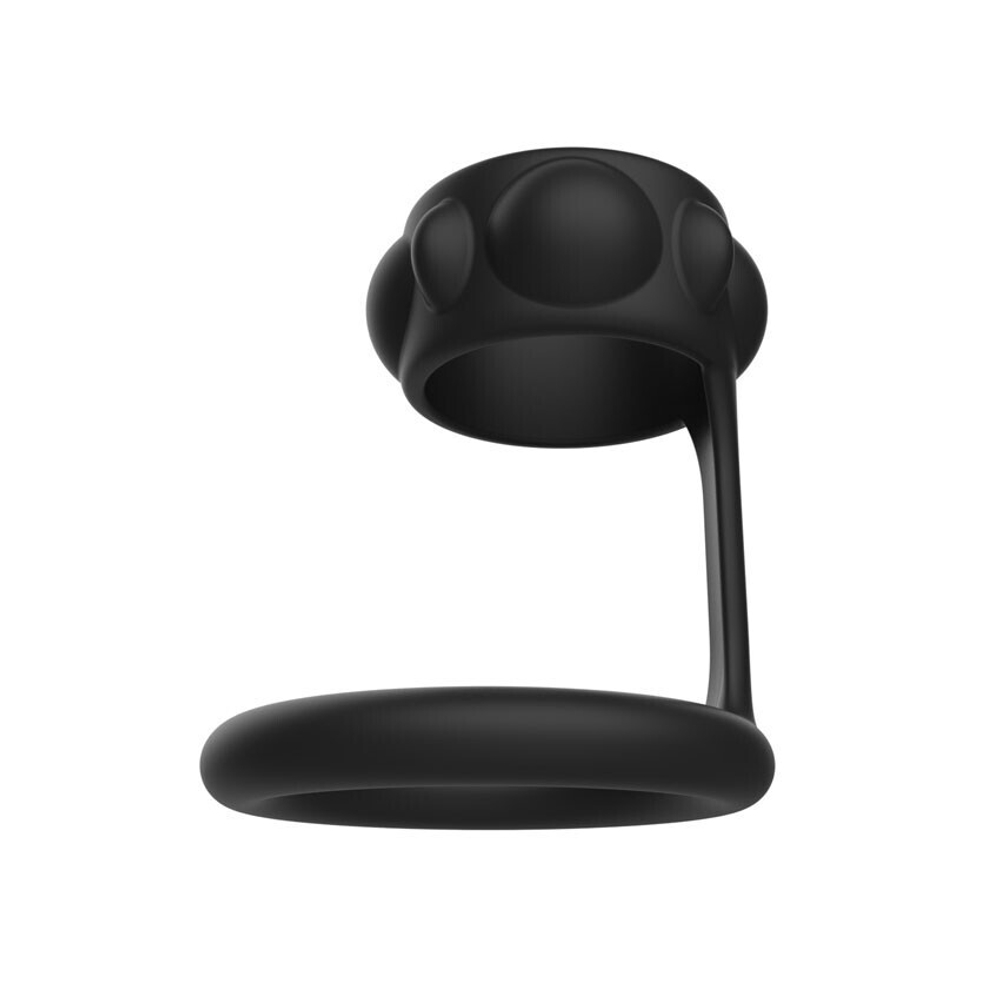 Черная эрекционная насадка на пенис - 6,2 см. (Цвет: черный)