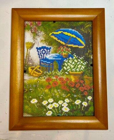 Набор для вышивания с деревянной рамкой (мулине 100% хлопок ) 15х20 см Германия