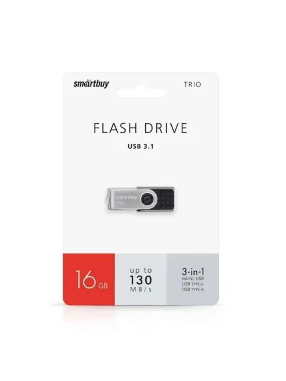 Память USB Flash 16 ГБ TRIO SB16GBTRIO BLACK