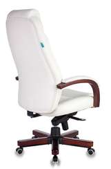 Кресло руководителя Бюрократ T-9923WALNUT слоновая кость кожа крестов. металл/дерево