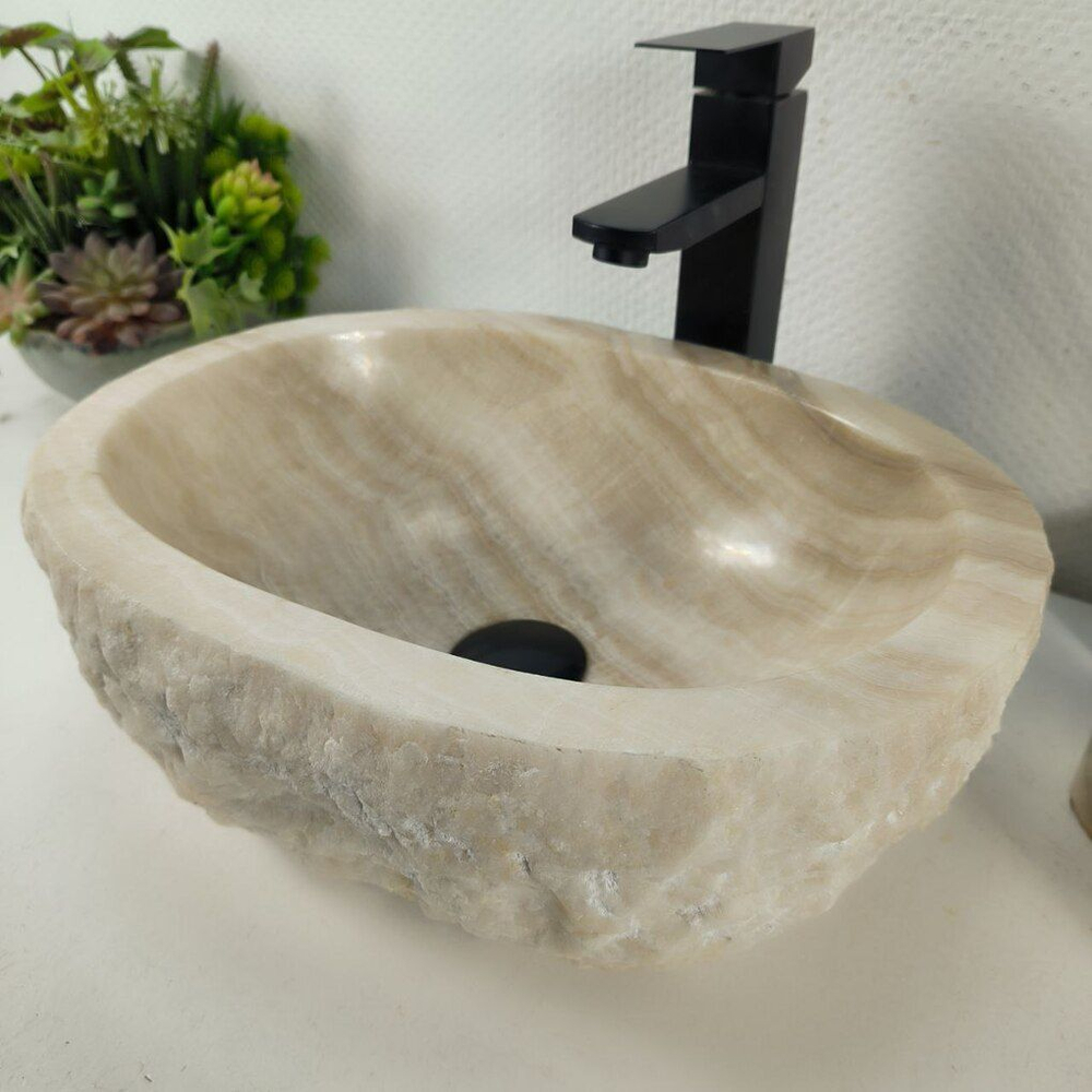 Каменная раковина из оникса Erozy White EO-04325 (41*32*15) 0212 из натурального камня