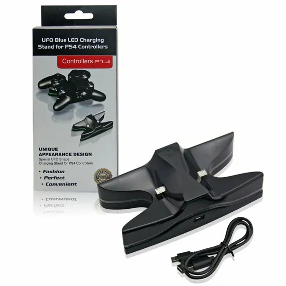 Зарядная станция PS4 Charging Stand Dual Controller UFO Blue LED (KHPS4-06)