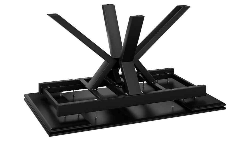 Стол кухонный обеденный раздвижной Черный муар/Керамика матовая белый мрамор 140(200)х85х76 см