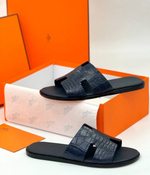 Шлепанцы Hermes Izmir из кожи крокодила