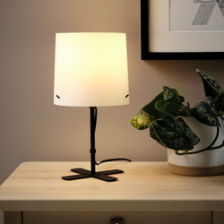 IKEA BARLAST  (ИКЕА БАРЛАСТ)  -  Настольная лампа, черный/белый, 31 см