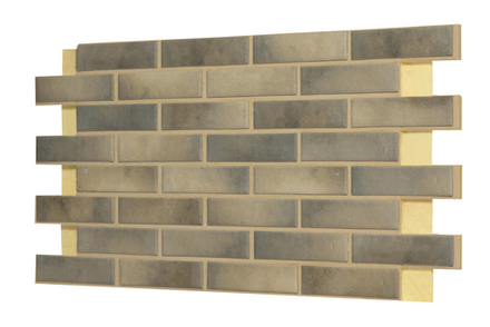 Клинкерная фасадная термопанель, плитка BestPoint Retro Brick Pepper, ППУ (пенополиуретан), 1028x616 толщина 65 мм