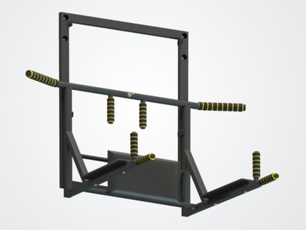 Турник 3 в 1 на раме Прайм сварной цв. белый Черный (матовый)