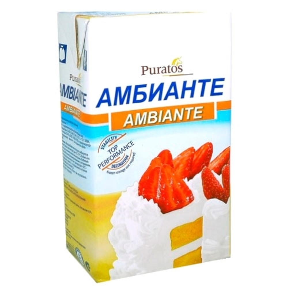 Сливки Амбианте растительные 1 л жирность 26 % Puratos Ambiante