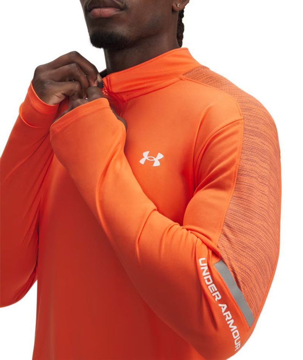 Мужская теннисная футболка теннисная Under Armour Men's Tech 1/4 Zip - Оранжевый