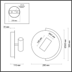 5687/8WL LN Бра LED 8Вт 3000К 220В IP20 LEDIO