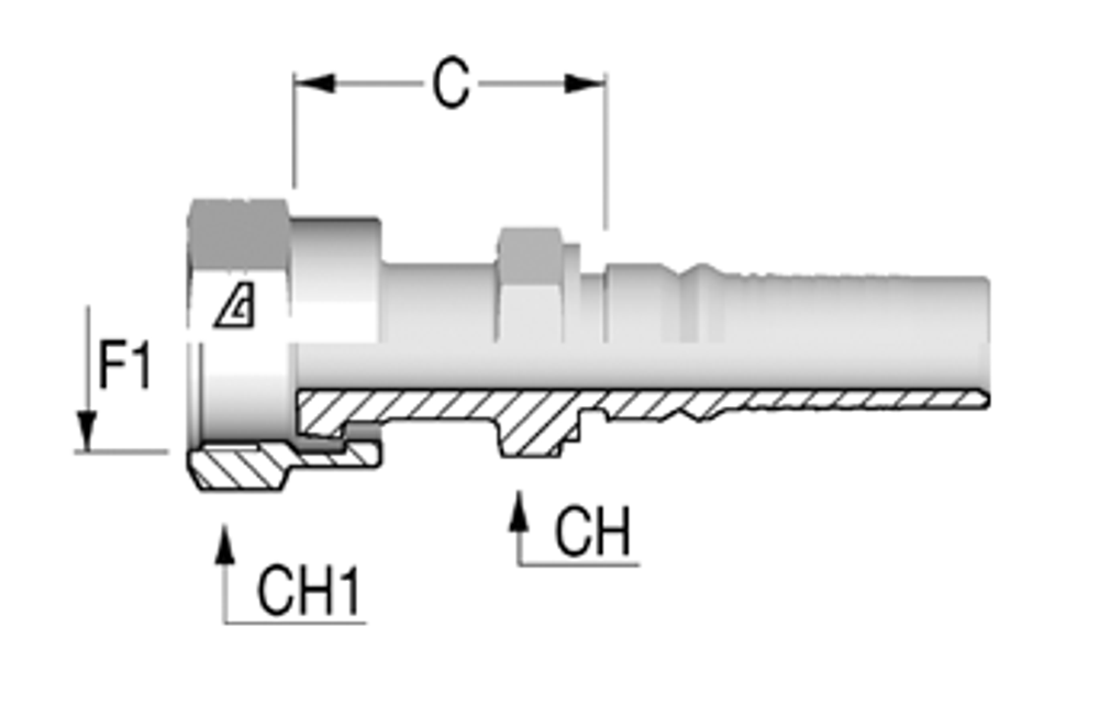 Фитинг DN 38 ORFS (Г) 2 Interlock