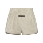 Шорты Fear of God Essentials SS22 Women's Velour Beach Shorts Sea Foam Logo, FOG-SS22-147