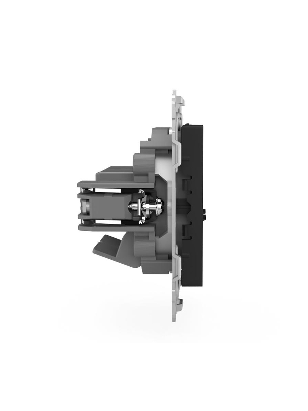 Розетка компьютерная 2-м СП Pixel RJ45 кат.5E механизм карбон TOKOV ELECTRIC TKE-PX-RC2-C14