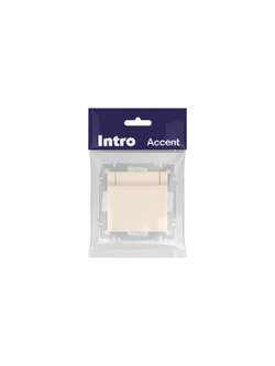 Розетка 1-м СП Accent 6-203-02 16А IP20 250В 2P+E Schuko с крышкой сл.кость Intro Б0063716