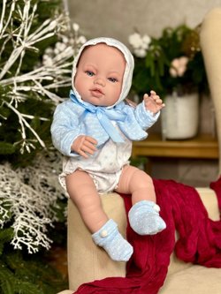 Кукла Berbesa 42см Recien Nacido с пледом (5114K)