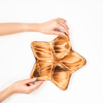 Менажница деревянная из сибирского кедра для подачи блюд и закусок с гравировкой "СЛЕДУЙ ЗА СВОЕЙ ЗВЕЗДОЙ". MG95