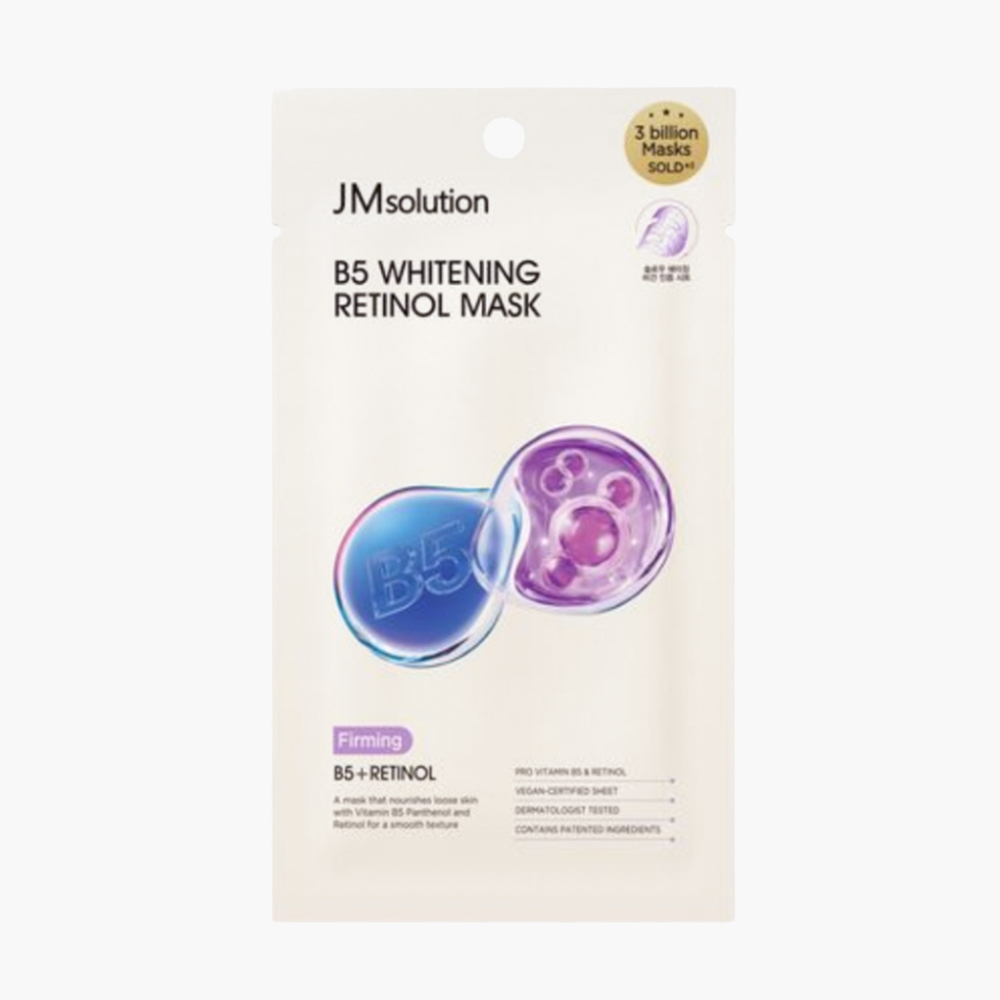 Тканевая маска с витамином B5 и ретинолом JMSOLUTION B5 Whitening Retinol Mask