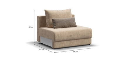 Ричмонд Модуль спальное место Велюр Роял шампань