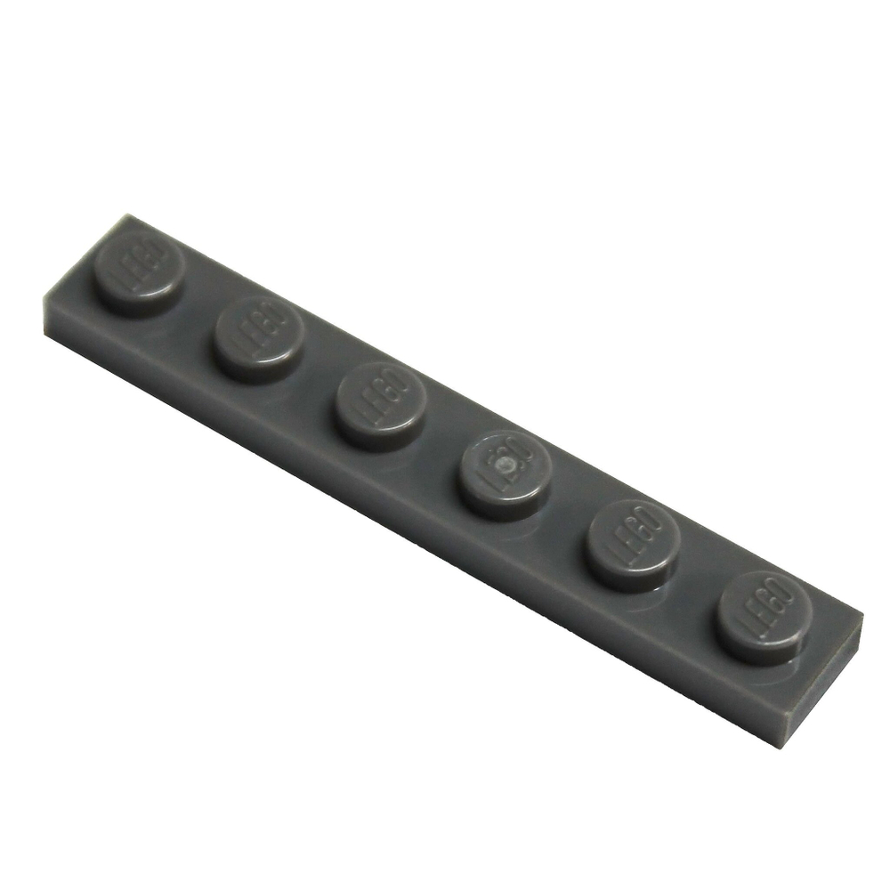 Lego 50шт Плитка 1x6 (темно-серый) 3666 / 4211056