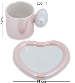 MUG-415/2 Чайная пара «Сердце»
