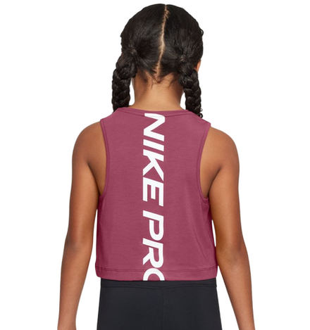 Футболка для девочки Nike Kids Dri-Fit Pro Training Tank - sweet beet/white
