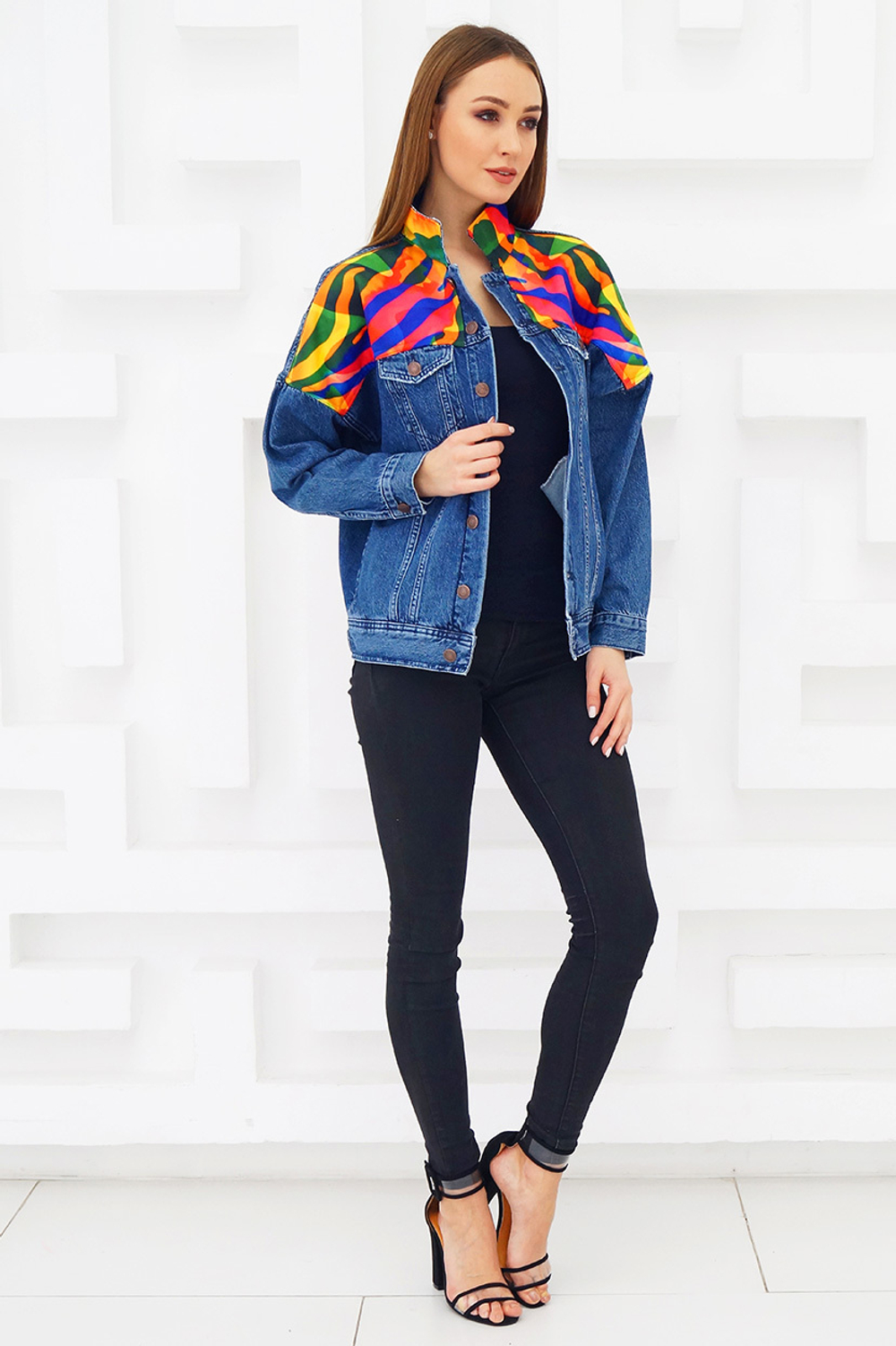 LIGVIANNI Джинсовая куртка Denim Jacket Zebra