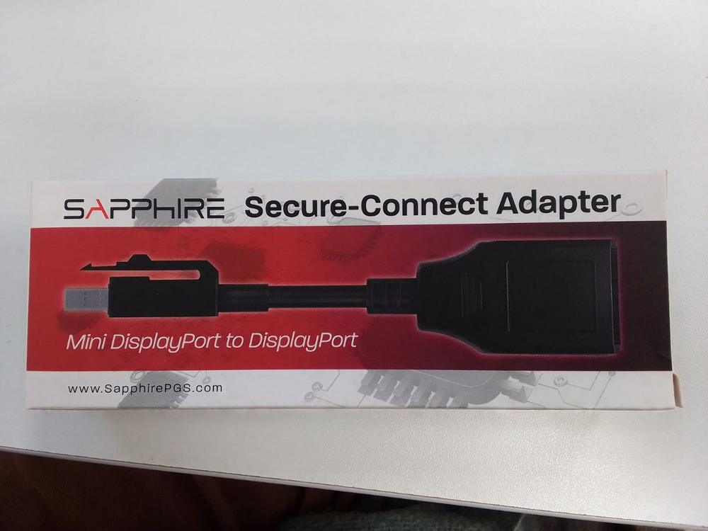 Переходник ATI-Sapphire Mini-DisplayPort to DisplayPort with Secure Lock