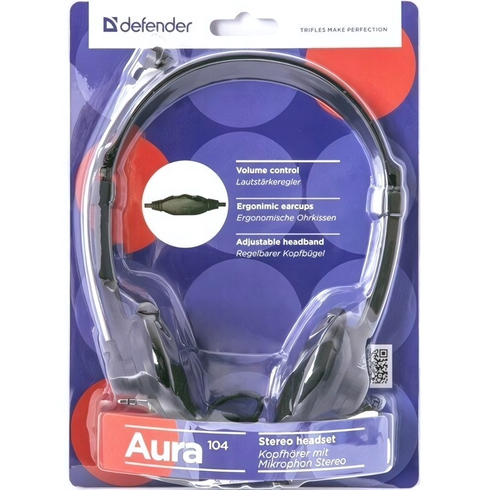 Гарнитура Defender HN-104 Aura стерео Black