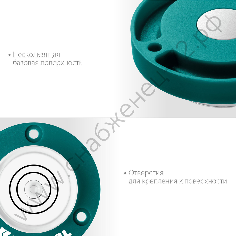 KRAFTOOL BULL'S EYE (БЫЧИЙ ГЛАЗ), d 49 мм, поверхностный магнитный уровень (34789)