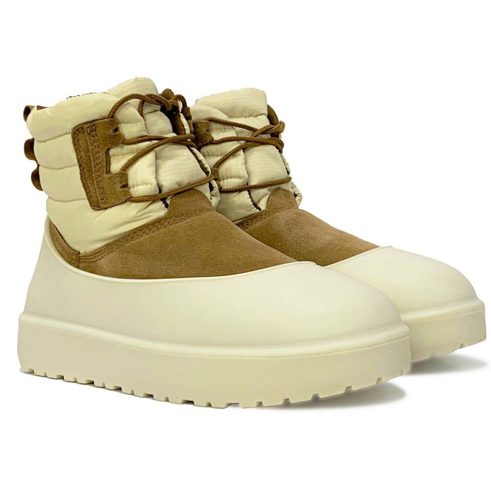Угги UGG Classic Mini Lace-Up Weather Chestnut / Whitecap Grey