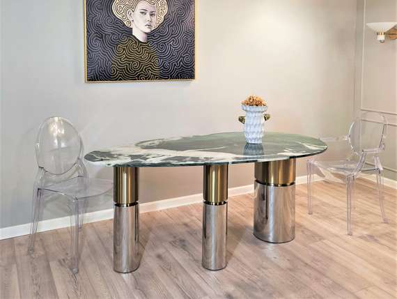 Стол Lagos, 180х90 см, глянцевый керамогранит