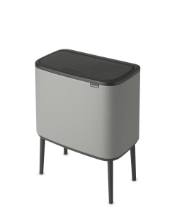 Brabantia Bo Touch 11+23л мусорный контейнер для минерального бетона серый
