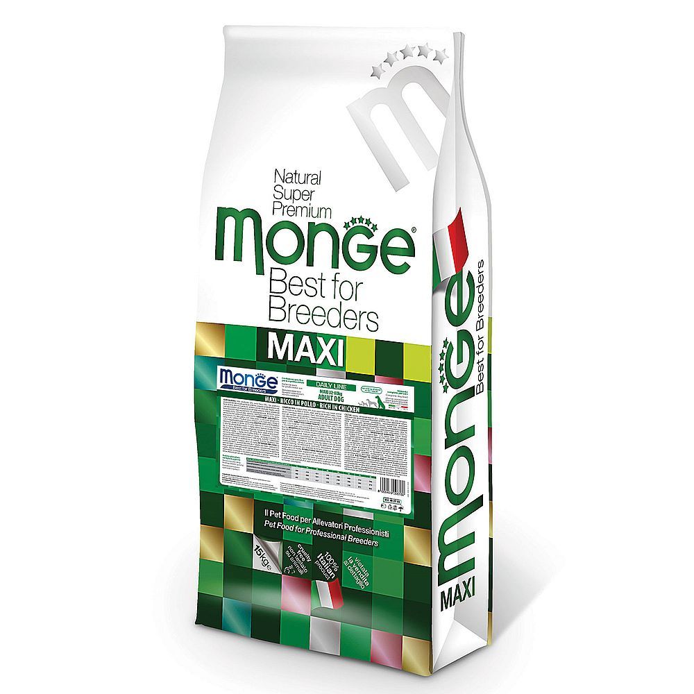 Сухой корм для собак крупных пород Monge Dog Daily Line Maxi 27/12,5, Пакет 15 кг