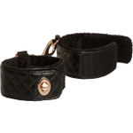 Кожаные простроченные фиксаторы с карабинами Unifersal Cuff Links (Цвет: черный с золотым)