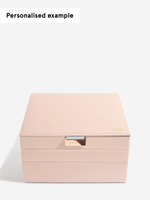 Органайзер для украшений и часов Stackers Classic Jewellery Box, 3 секции -Dove Grey & Rose (Navy Blue / темно-синий / Navy Blue / Органайзер с крышкой)