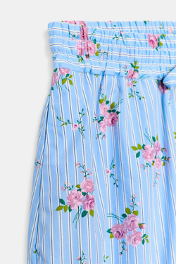 ZARA ШОРТЫ В ПОЛОСКУ С КРУЖЕВОМ, ПОЛОСКИ