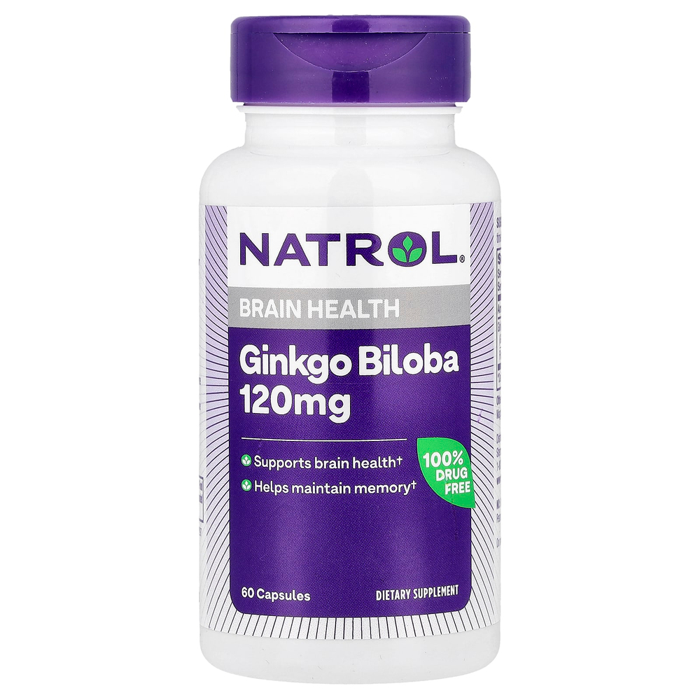 Natrol, Гинкго билоба, 60 капсул