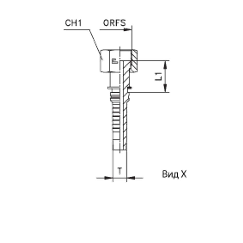 Фитинг DN 20 ORFS (Г) 1.3/16 Interlock