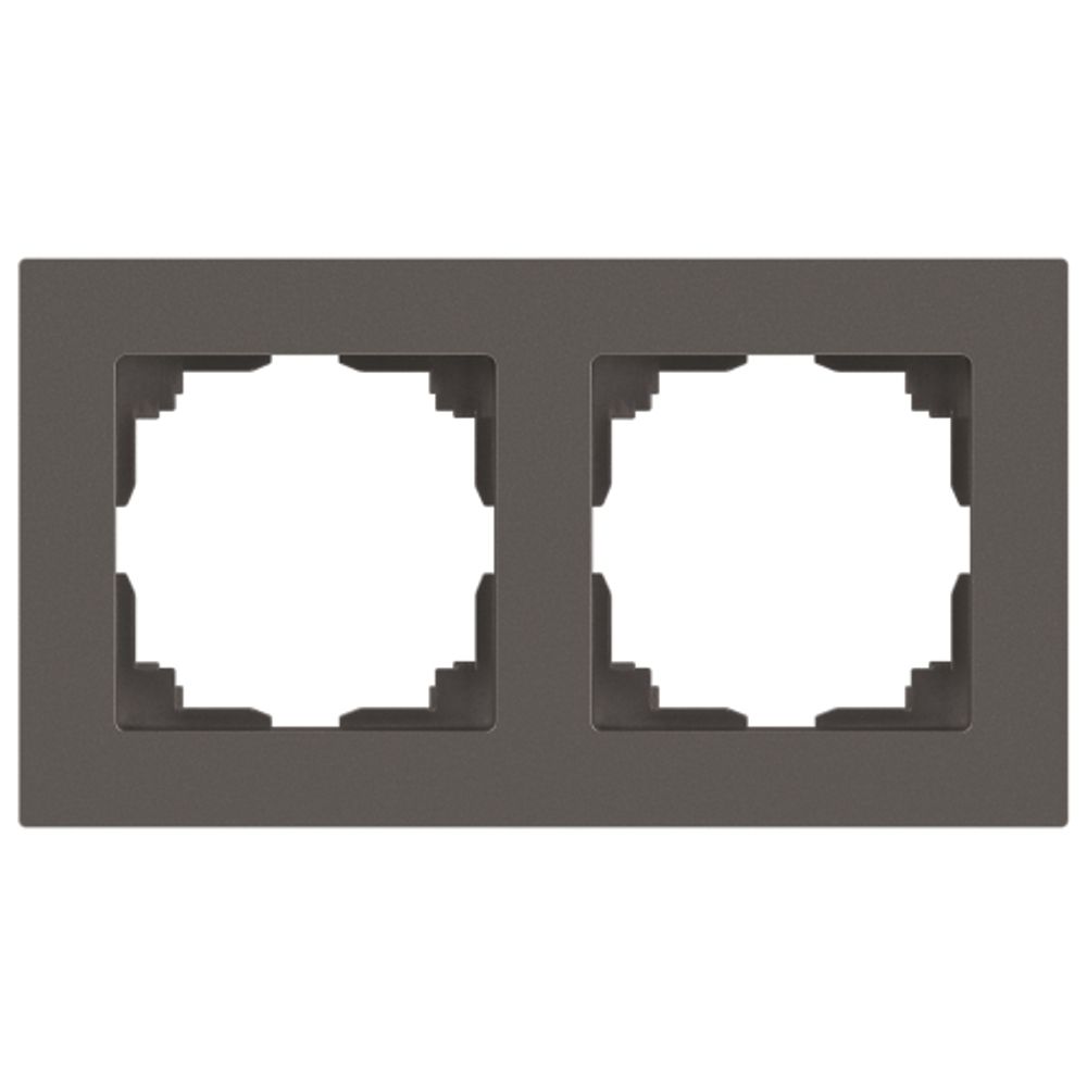 Рамка для розеток и выключателей Intro Accent 6-502-09 на 2 поста, СУ, титан | Intro