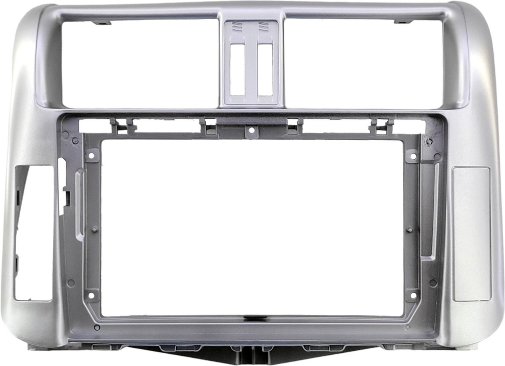 Магнитола для Toyota Land Cruiser Prado 150 2009-2013 (рамка серебро) - Teyes LUX ONE ROUND монитор 12.3" 2K QLED на Android 10, CarPlay, 4G SIM-слот