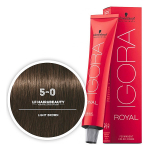 Краска для волос Igora Royal 5-0 Светлый коричневый натуральный Schwarzkopf Professional, 60 мл