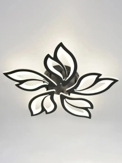 Люстра потолочная светодиодная с пультом ДУ Rivoli черная LED 120 Вт 3000 - 6000 К, светильник на кухню, в детскую, в спальню