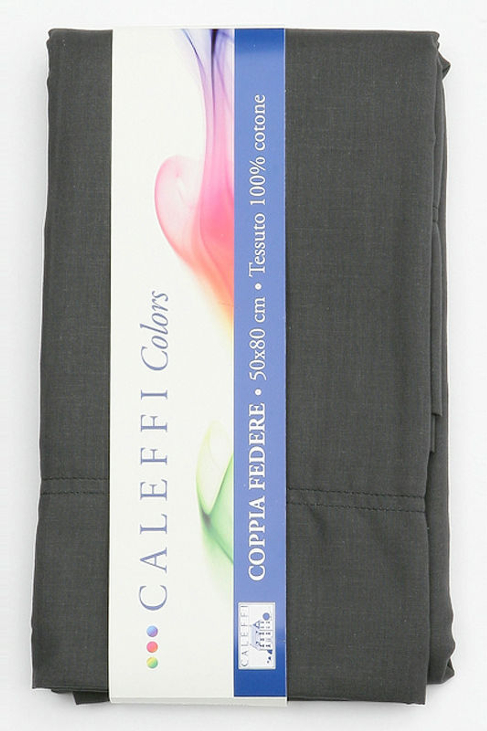 Простыня на резинке 220x200 Сaleffi Raso Tinta Unito с бордюром сатин антрацит Италия