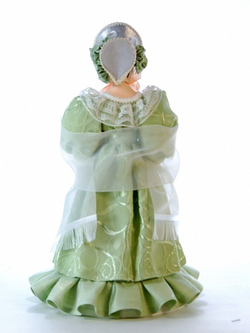 Кукла фарфоровая Пушкинская дама в летнем платье 19 века
